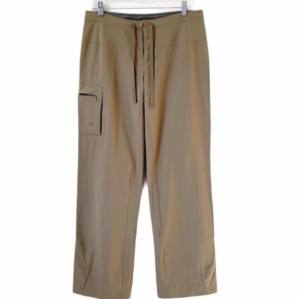 Mountain Hardwear brown Cargo Hiking Pants women’s 4 inseam 30” drawstring